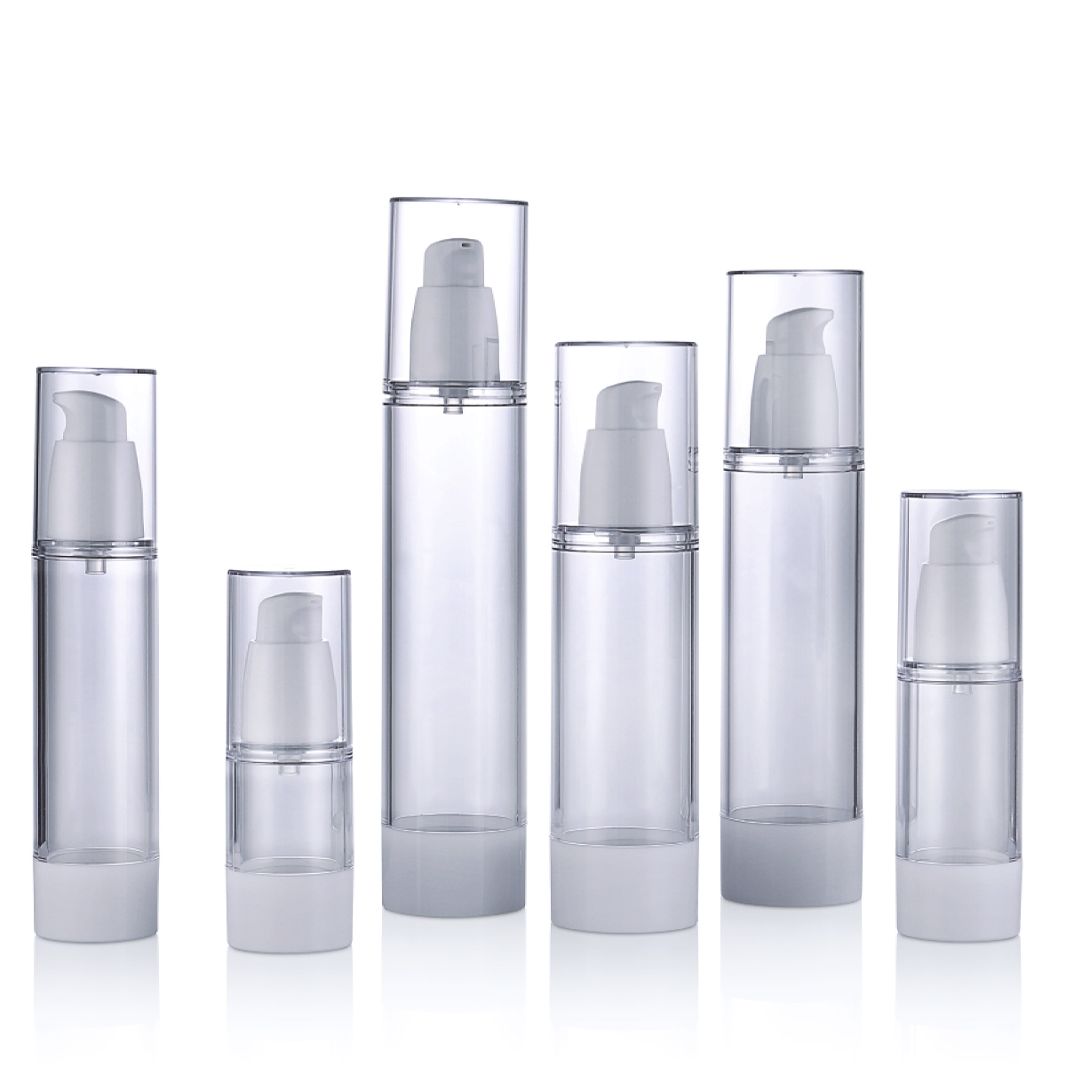 15ml 30ml 50ml 80ml 100ml 120ml Krim Plastik Refillable Container Clear Airless Travel Alcohol Spray Sanitizer Pump Botol L03