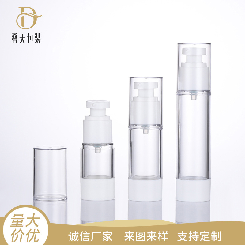 15ml 30ml 50ml ditekan cecair botol botol mata krim botol plastik vakum vakum losyen telus