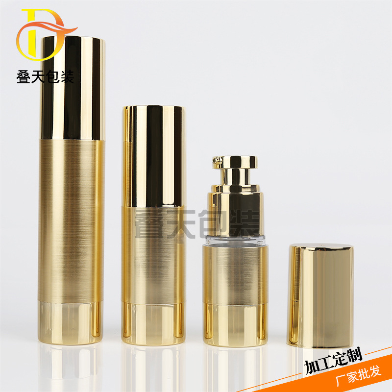 Emas Vakum Botol Losyen Botol Botol Cecair 15 30 50ml Botol Vakum