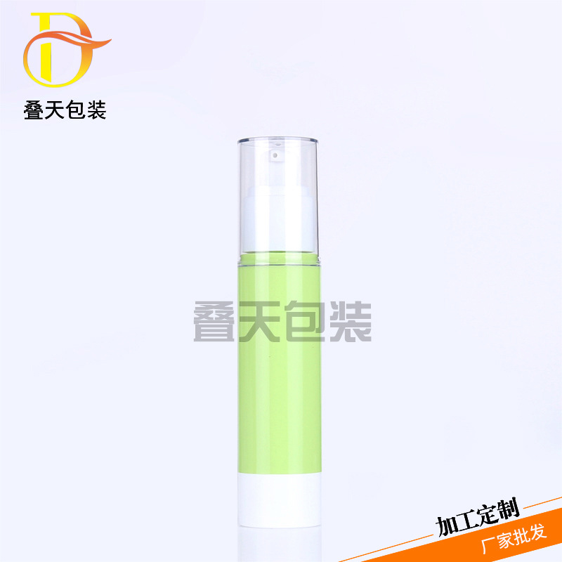 Botol losyen kosmetik 50ml, keperluan harian hijau, intipati air, botol vakum