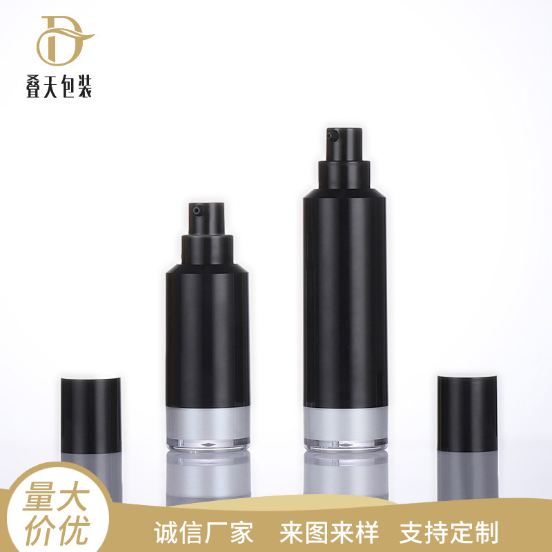 Plastik sebagai minyak pati botol berasingan perjalanan mudah alih kosmetik cecair botol asas hitam 15ml botol vakum
