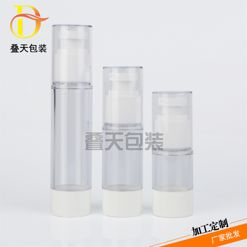 Lotion Press Jenis Botol Subpacking Plastik 15 30 50ml Botol Losyen Vakum Kosmetik Mudah Alih